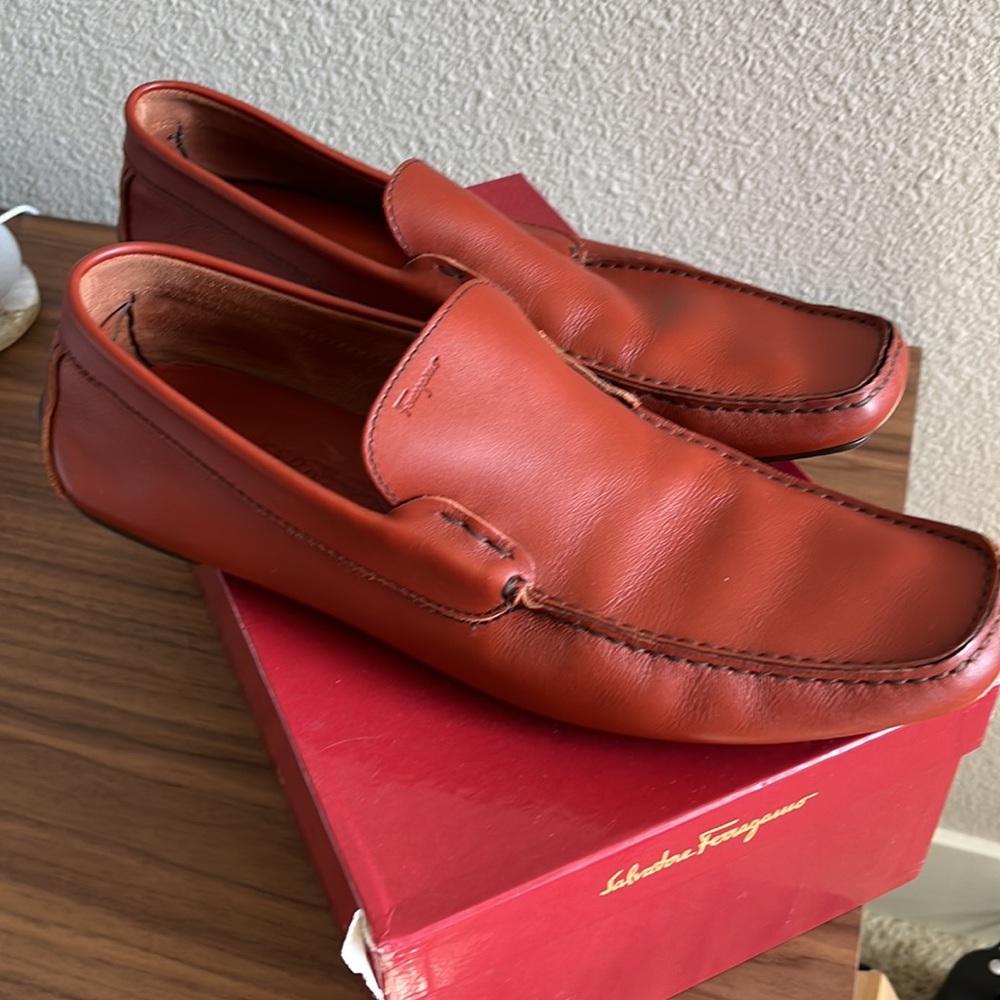 Salvatore Ferragamo loafer - copper calf size 10.5